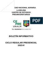 Boletin Informativo Alumnos Ciclo Regular Presencial 2023 II