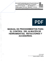 MANUAL DE PROCEDIMIENTOS PARA EL CONTROL DEL ALMACÉN DE HERRAMIENTAS, REFACCIONES Y ACCESORIOS - Compressed