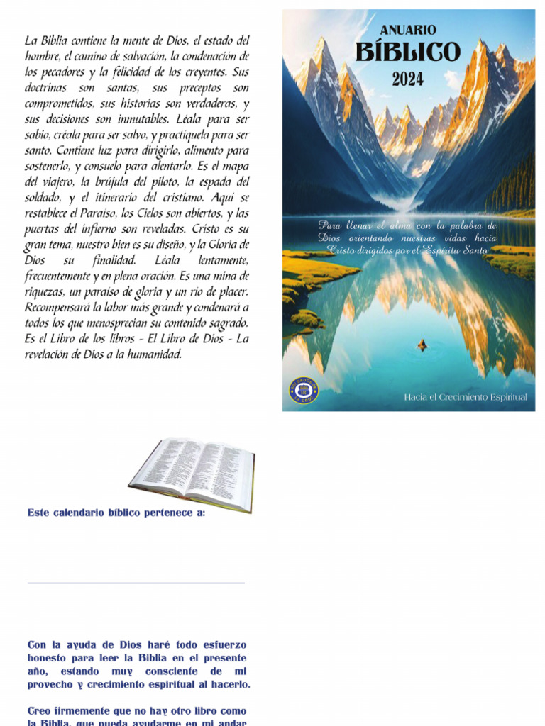 Año Biblico 2024 Imprimir PDF