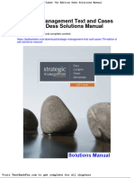 Dwnload Full Strategic Management Text and Cases 7th Edition Dess Solutions Manual PDF