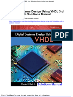 Dwnload Full Digital Systems Design Using VHDL 3rd Edition Roth Solutions Manual PDF