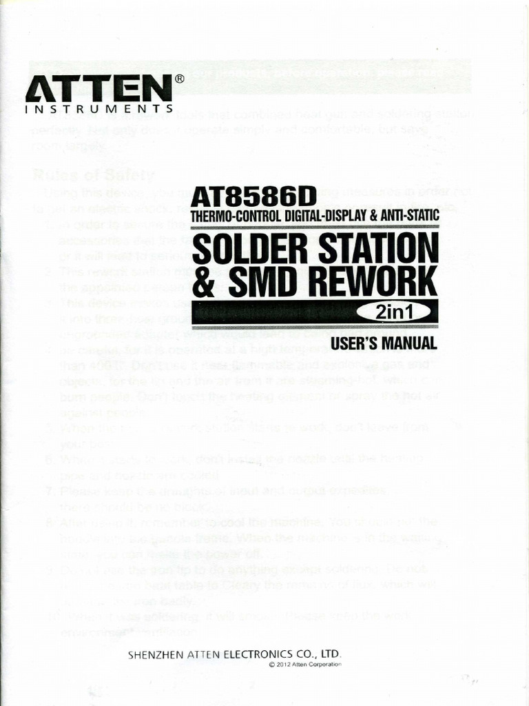 At-8586d Manual | PDF