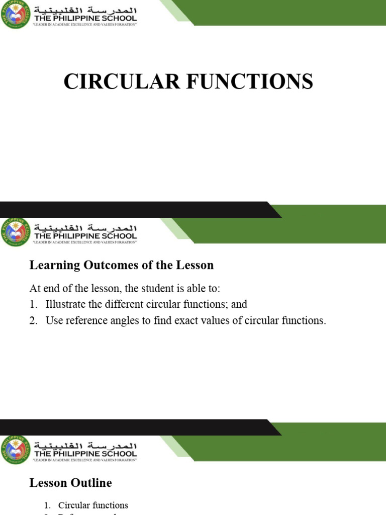 Math 11 - Circular Functions | PDF