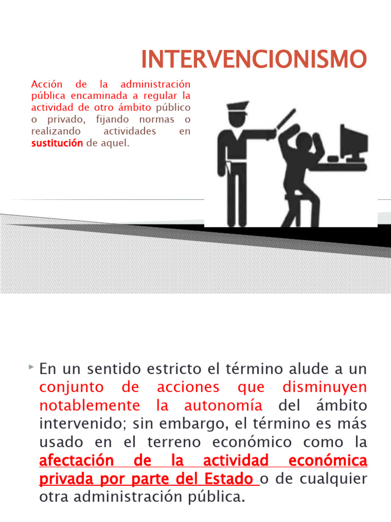 Características del Intervencionismo Estatal | PDF | Intervencionismo ...
