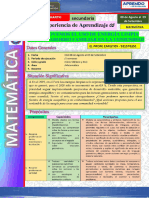 Experiencia de Aprendizaje 5 - Ciclo Vii-3ero y 4to Grado - Matematica - 00001