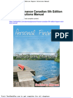 Dwnload Full Personal Finance Canadian 5th Edition Kapoor Solutions Manual PDF