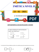 Criptoaritmética Con Multiplicación y División