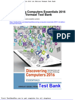 Dwnload Full Discovering Computers Essentials 2016 1st Edition Vermaat Test Bank PDF