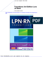 Dwnload full Lpn to Rn Transitions 3rd Edition Lora Claywell Test Bank pdf