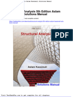 Dwnload Full Structural Analysis 5th Edition Aslam Kassimali Solutions Manual PDF