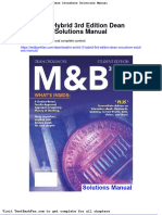 Dwnload Full M and B 3 Hybrid 3rd Edition Dean Croushore Solutions Manual PDF
