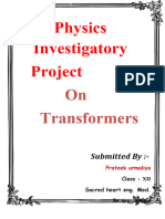 Project On Transformers Class XII