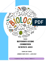 4003 Biology Section Topic by Topic