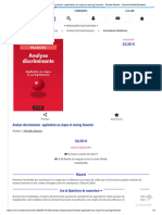 Analyse discriminante _ application au risque et scoring financier - Mireille Bardos - Librairie Mollat Bordeaux