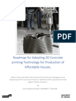 Roadmap For Adopting 3D Concrete Printing Technology For Production of Affordable Houses.