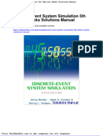 Dwnload Full Discrete Event System Simulation 5th Edition Banks Solutions Manual PDF