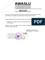 Hasil Rapat Pleno Panwaslu Kecamatan Pucuk Rantau 17 Januari 2024
