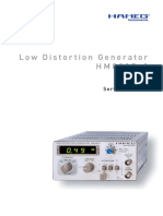 Hameg HM8037 Low Distortion Generator Service Manual
