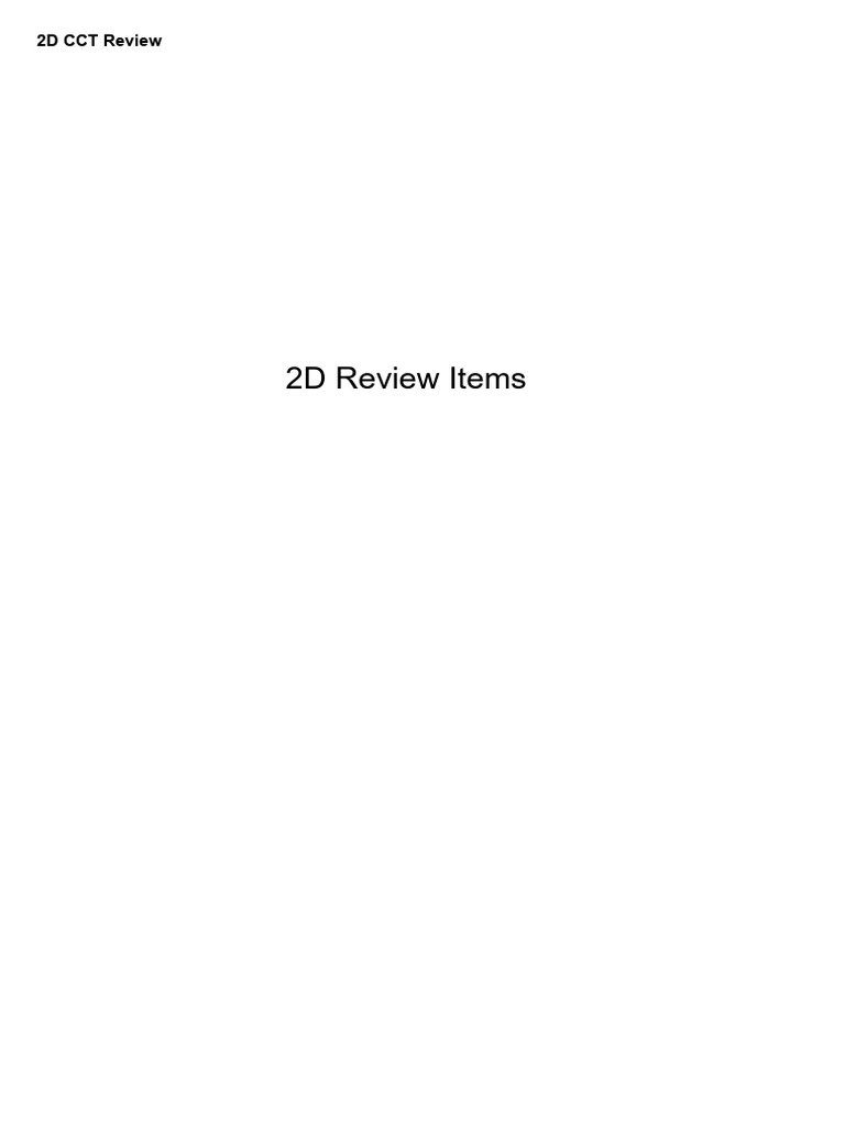 2D CCT Review: Linear & Quadratic Concepts | PDF | Equations | System ...