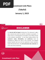 Investment Link Plans (Takaful) January 1, 2023: NA Specific Markets Rev 06 22 06 2021 (Aia - Internal)