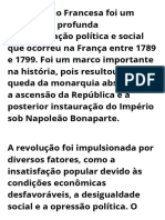 A Revolução Francesa foi um período de profunda transformação política e social que ocorreu na França entre 1789 e 1799. Foi um marco importante na história, pois resultou na queda da monarquia ab