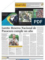 Loreto Reserva Natural de Pucacuro Cumple Un Año