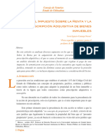 El Impuesto Sobre La Renta en La Prescripcion Adquisitiva