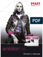 Pfaff Ambition 1.0 Sewing Machine Instruction Manual