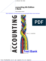 Dwnload Full Survey of Accounting 6th Edition Warren Test Bank PDF