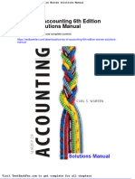 Dwnload Full Survey of Accounting 6th Edition Warren Solutions Manual PDF
