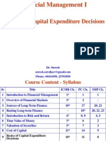 9. Basics of Capital Expenditure Decisions