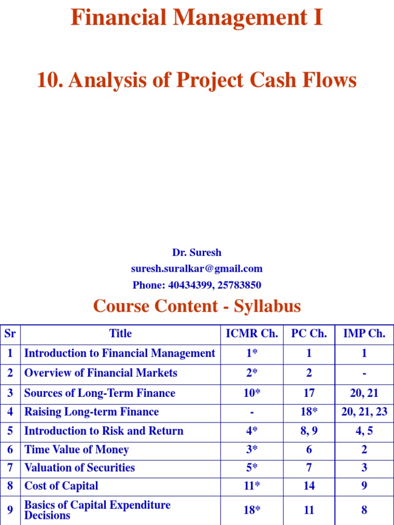 Project Cash Flow Analysis Overview | PDF | Net Present Value ...