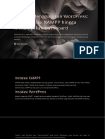 Tutorial Menggunakan WordPress Dari Instalasi XAMPP Hingga Menampilkan Dashboard