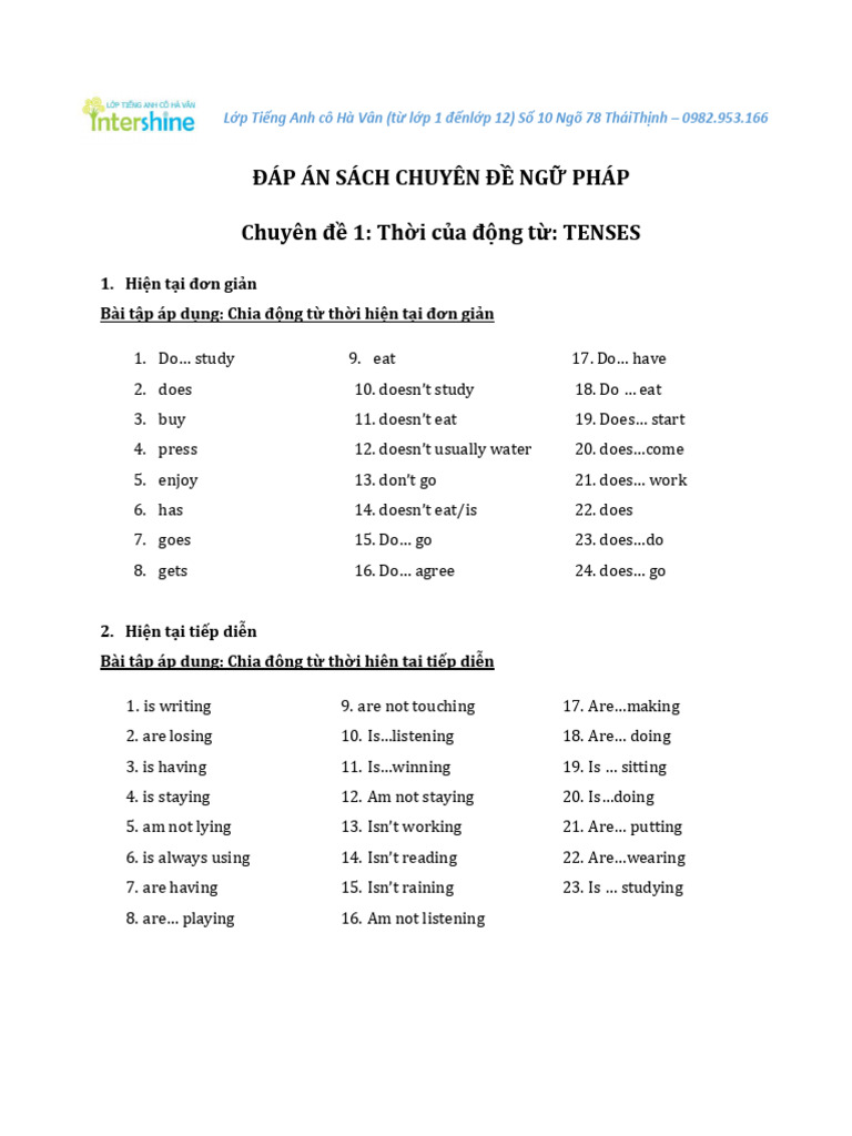 Dap an sach chuyen de danh cho hs cap 2 v 3 pdf