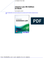 Dwnload Full Dynamic Business Law 4th Edition Kubasek Test Bank PDF