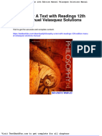 Dwnload Full Philosophy A Text With Readings 12th Edition Manuel Velasquez Solutions Manual PDF