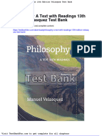 Dwnload Full Philosophy A Text With Readings 13th Edition Velasquez Test Bank PDF