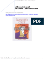 Dwnload Full Philosophical Foundations of Education 9th Edition Ozmon Solutions Manual PDF