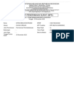 Bukti Penerimaan Surat (BPS) : Kementerian Keuangan Republik Indonesia