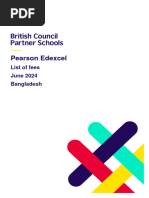 Pearson Edexcel List of Fees MJ 2024