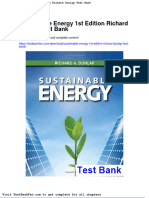 Dwnload Full Sustainable Energy 1st Edition Richard Dunlap Test Bank PDF