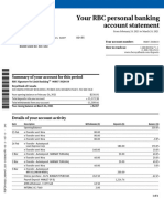 Your RBC Personal Banking Account Statement