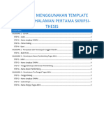 Panduan Menggunakan Template Cover & 4 Halaman Pertama Skirpsi