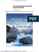 Dwnload Full Physical Geology Earth Revealed 9th Edition Carlson Test Bank PDF