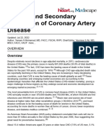 Primary and Secondary Prevention of Coronary Artery Disease - Overview, Risk Asse