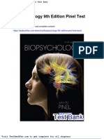 Dwnload full Biopsychology 9th Edition Pinel Test Bank pdf