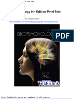 Dwnload Full Biopsychology 9th Edition Pinel Test Bank PDF