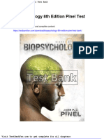 Dwnload Full Biopsychology 8th Edition Pinel Test Bank PDF