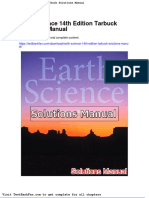 Dwnload Full Earth Science 14th Edition Tarbuck Solutions Manual PDF