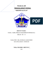 MAKALAH Kriminalitas